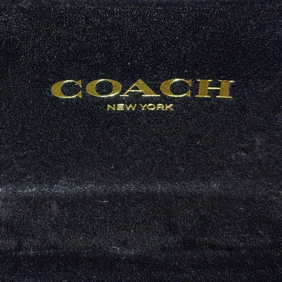 Coach Eyeglasses Case Black Leather Hardshell - Picture 4 of 6